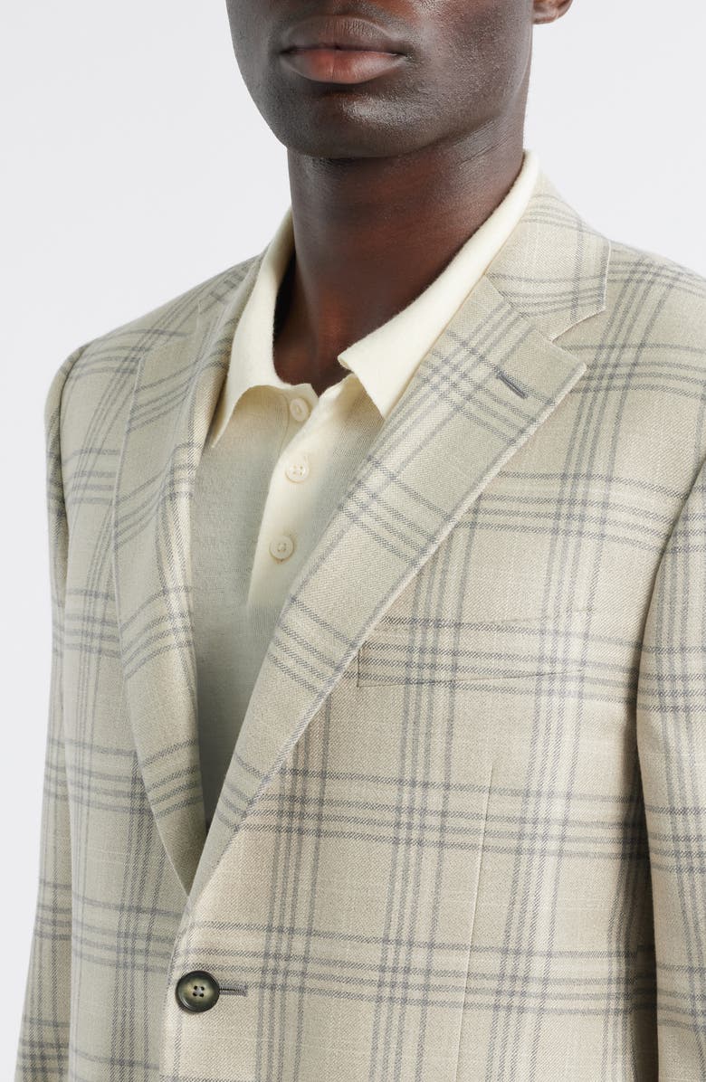 Canali Siena Regular Fit Silk & Cashmere Sport Coat, Alternate, color, Beige