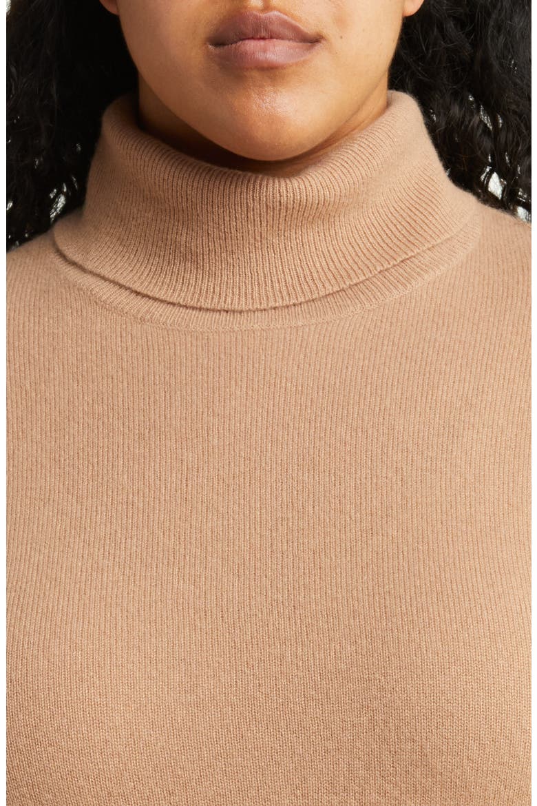 Cashmere Turtleneck Sweater, Alternate, color, CAMEL
