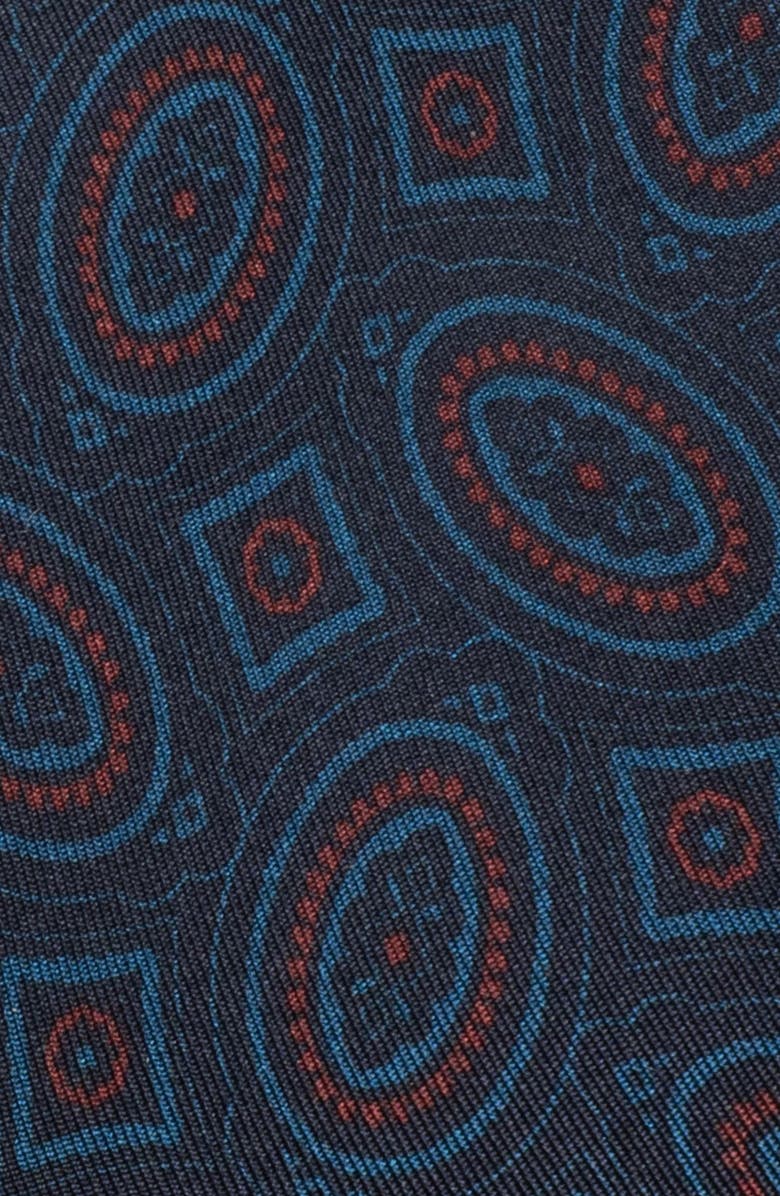 Jack Victor Copps Geometric Silk Tie, Alternate, color, Marine Blue