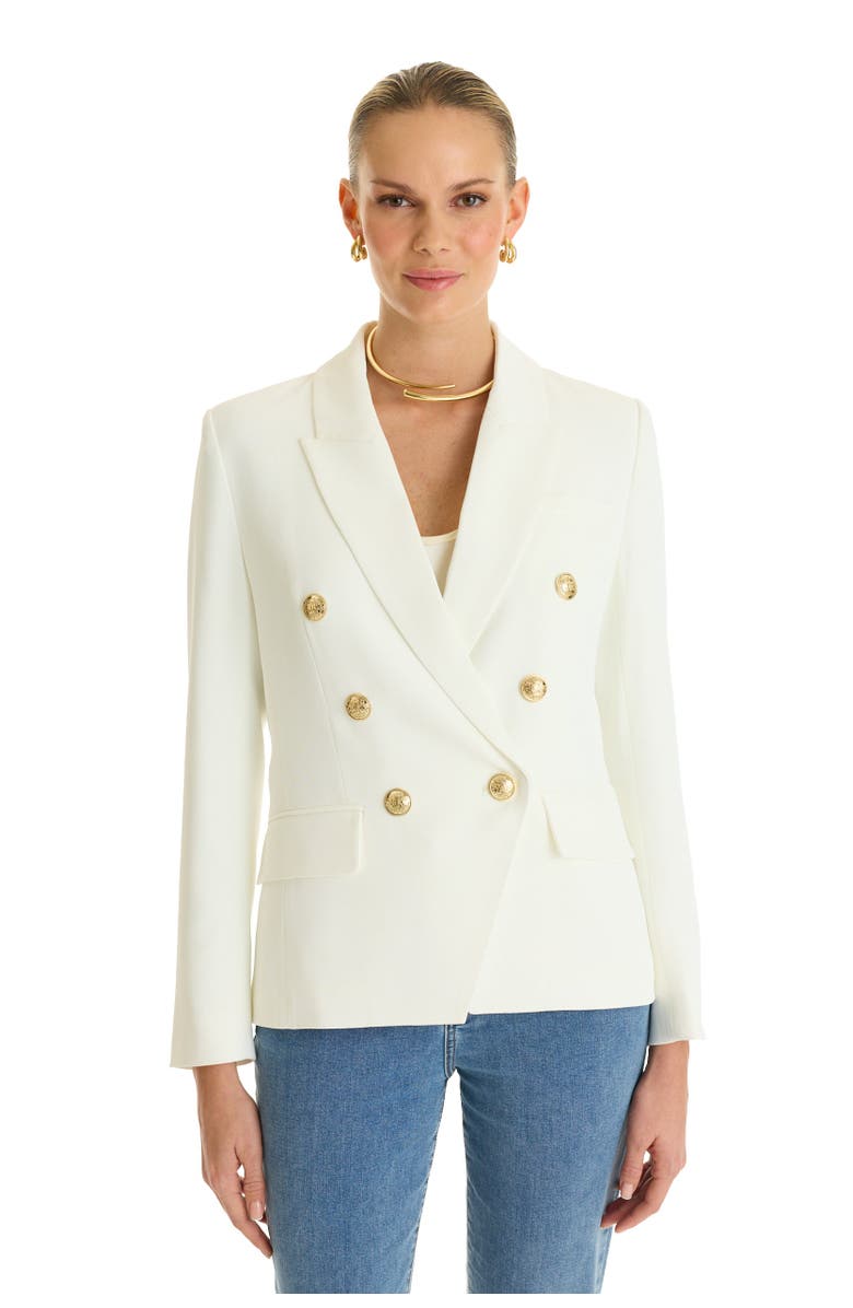 The Noli Shop Sasha Double Breasted Blazer, Main, color, White