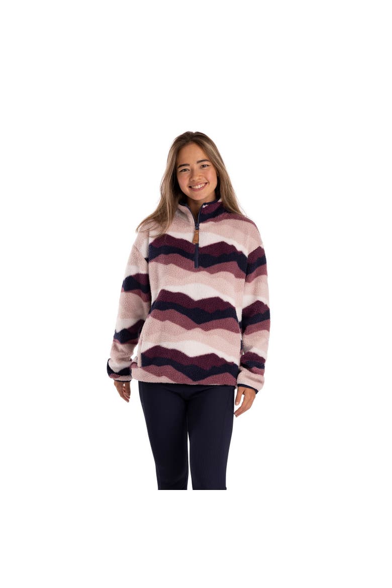 Ovie Mountain At200 Half Zip Fleece Top, Alternate, color, Pink and Purple and White