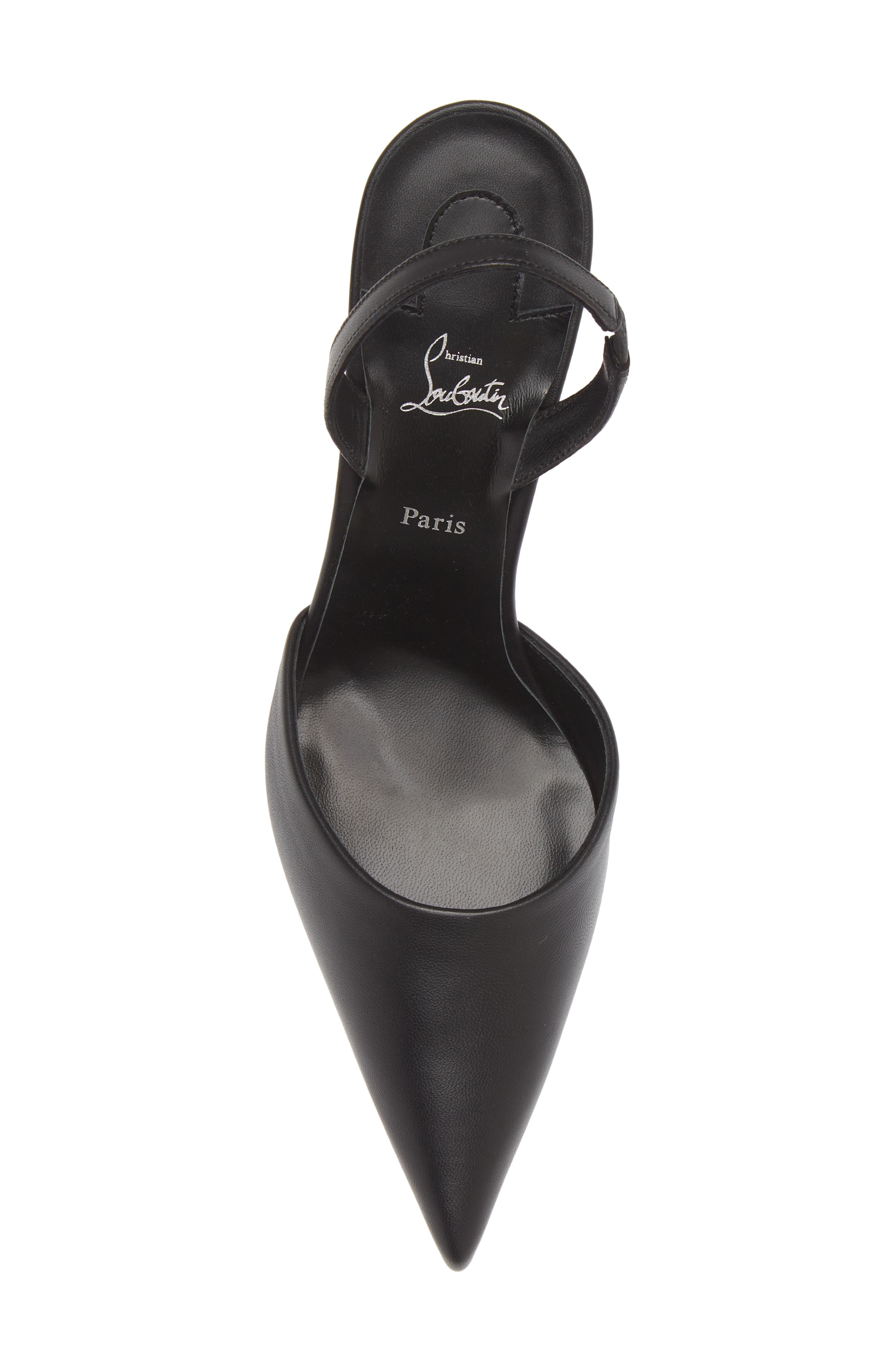 Christian Louboutin Apostropha Pointed Toe Slingback Pump, Alternate, color, 