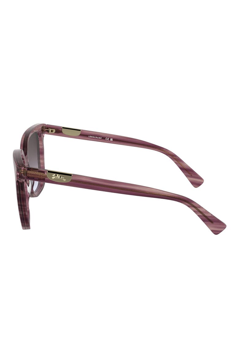 Le Pliage 55mm Gradient Butterfly Sunglasses, Alternate, color, STRIPED PURPLE