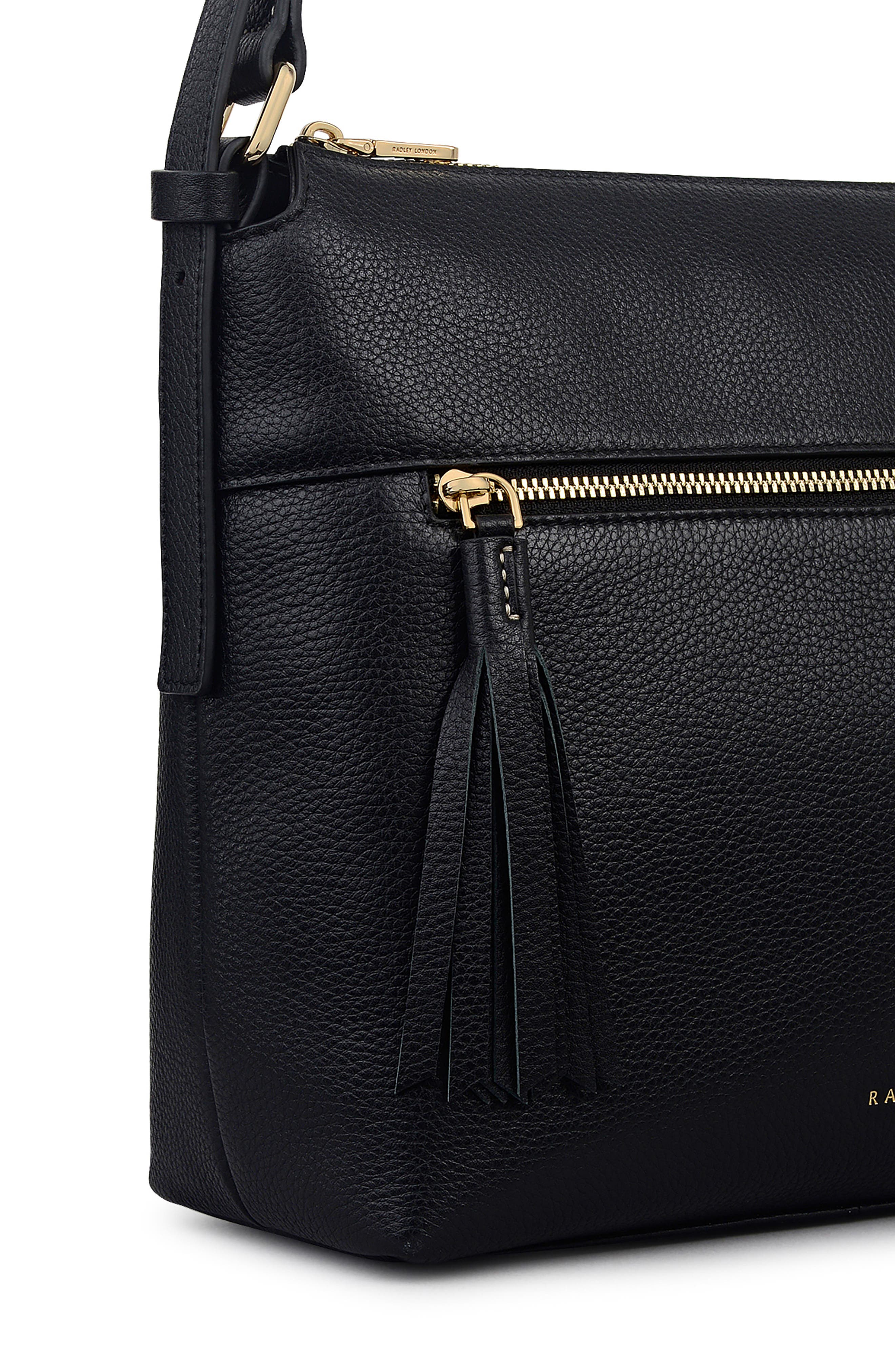 Radley Fountain Mews Small Crossbody Bag, Alternate, color, Black