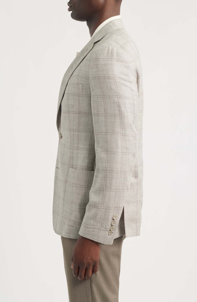 Vince Relaxed Fit Icon Linen, Wool & Silk Sport Coat, Alternate, color, Grey/ Taupe