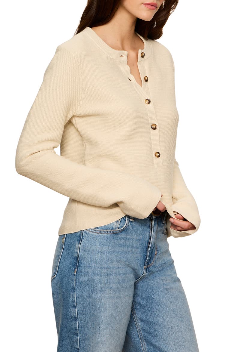 Everyday Henley Sweater, Alternate, color, BONE WHITE