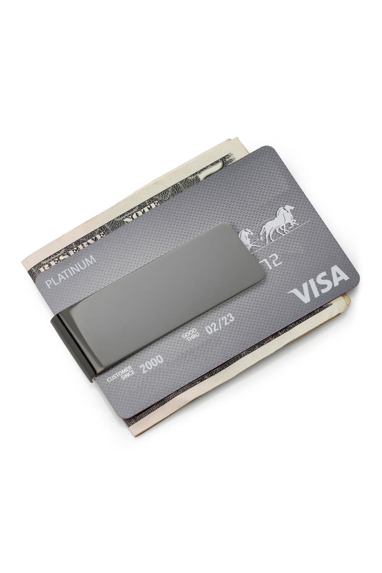 Stainless Steel Money Clip, Alternate, color, GUNMETAL