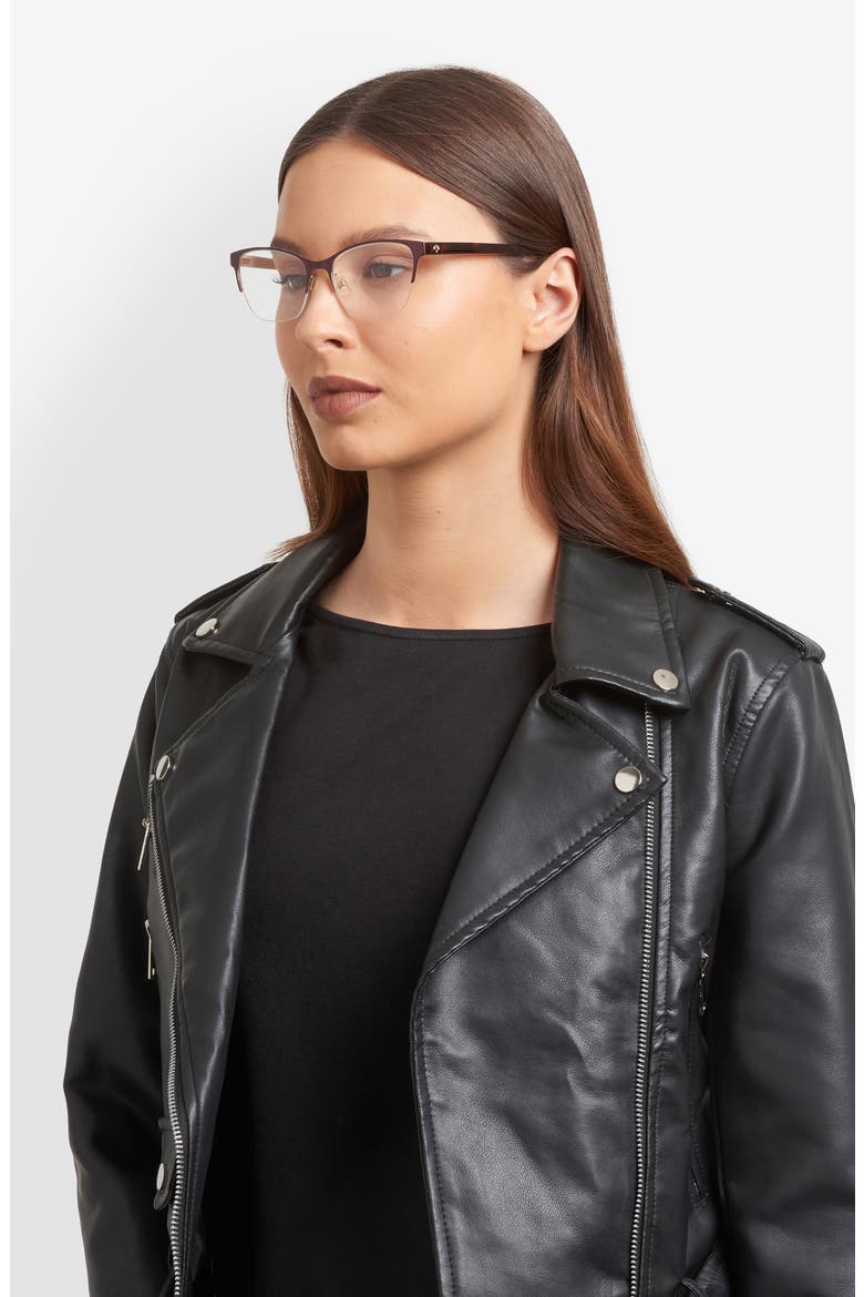 diandra 51mm rectangular optical glasses, Alternate, color, BROWN
