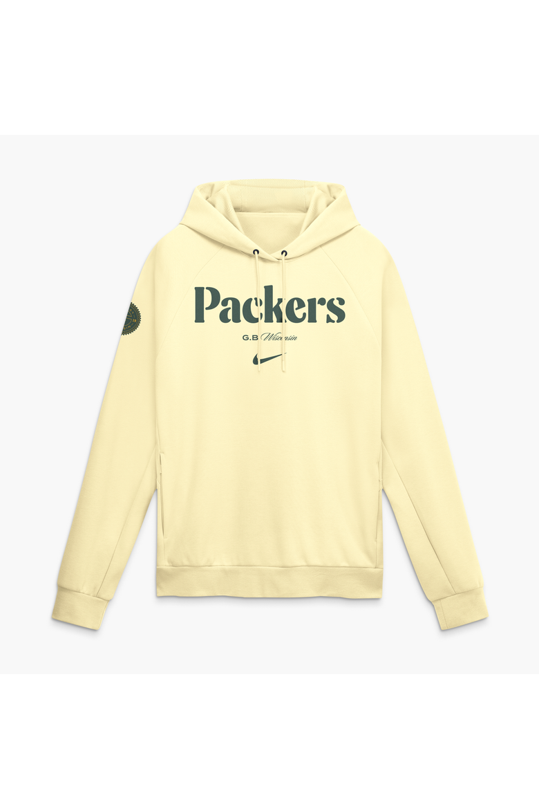 Men's Nike  Cream Green Bay Packers 2026 Rivalries Collection Dri-FIT Pullover Hoodie, Alternate, color, Cream