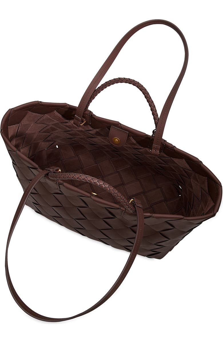 Rebecca Minkoff Frankie Woven Leather Tote, Alternate, color, Cherrywood