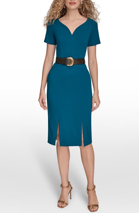 Belted Sheath Dress