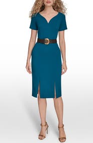 Donna Karan New York Belted Sheath Dress