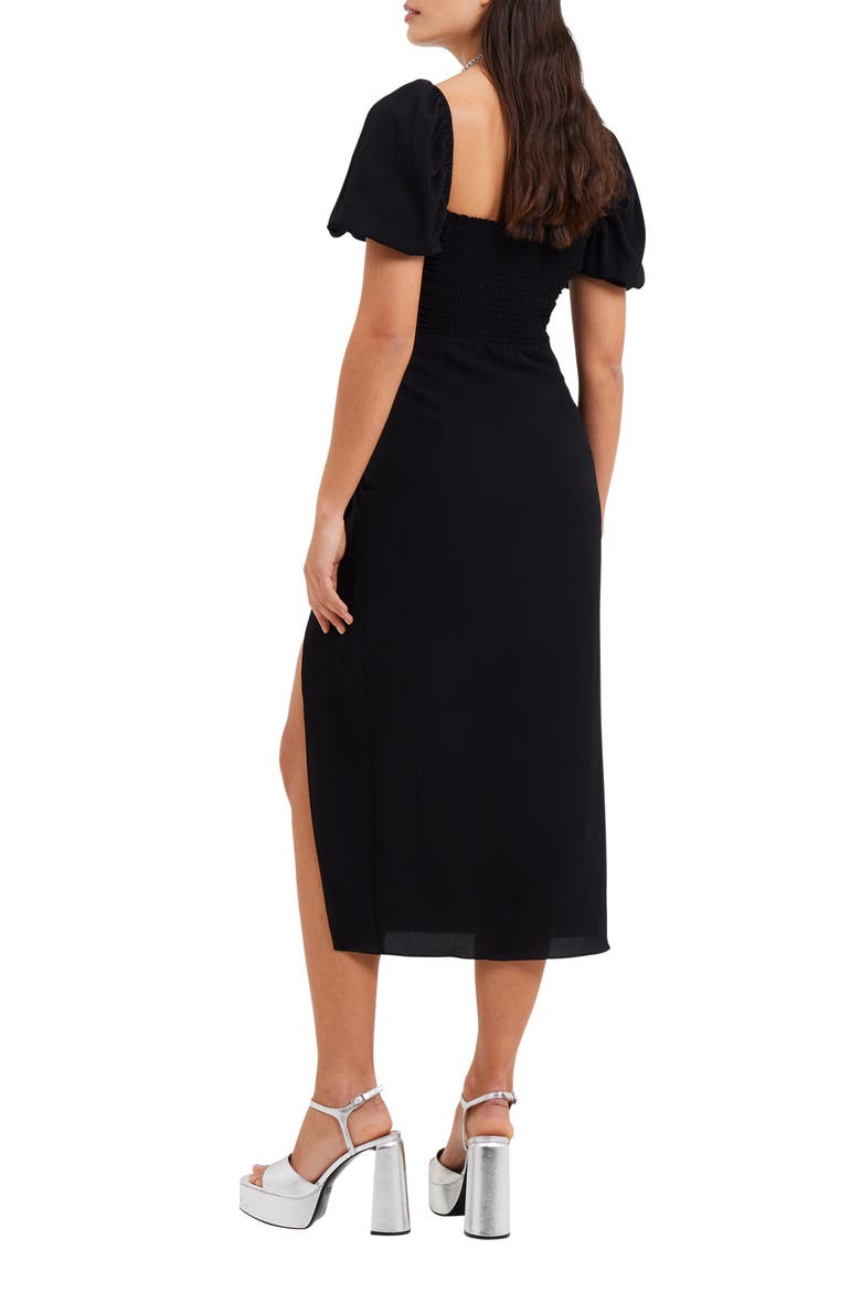 Afina Inu Satin Midi Dress, Alternate, color, 01-BLACK