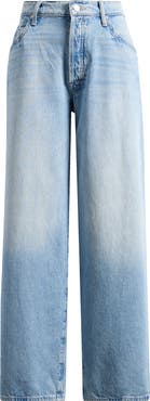 MOTHER The Delinquent Button Nerdy Wide Leg Jeans
