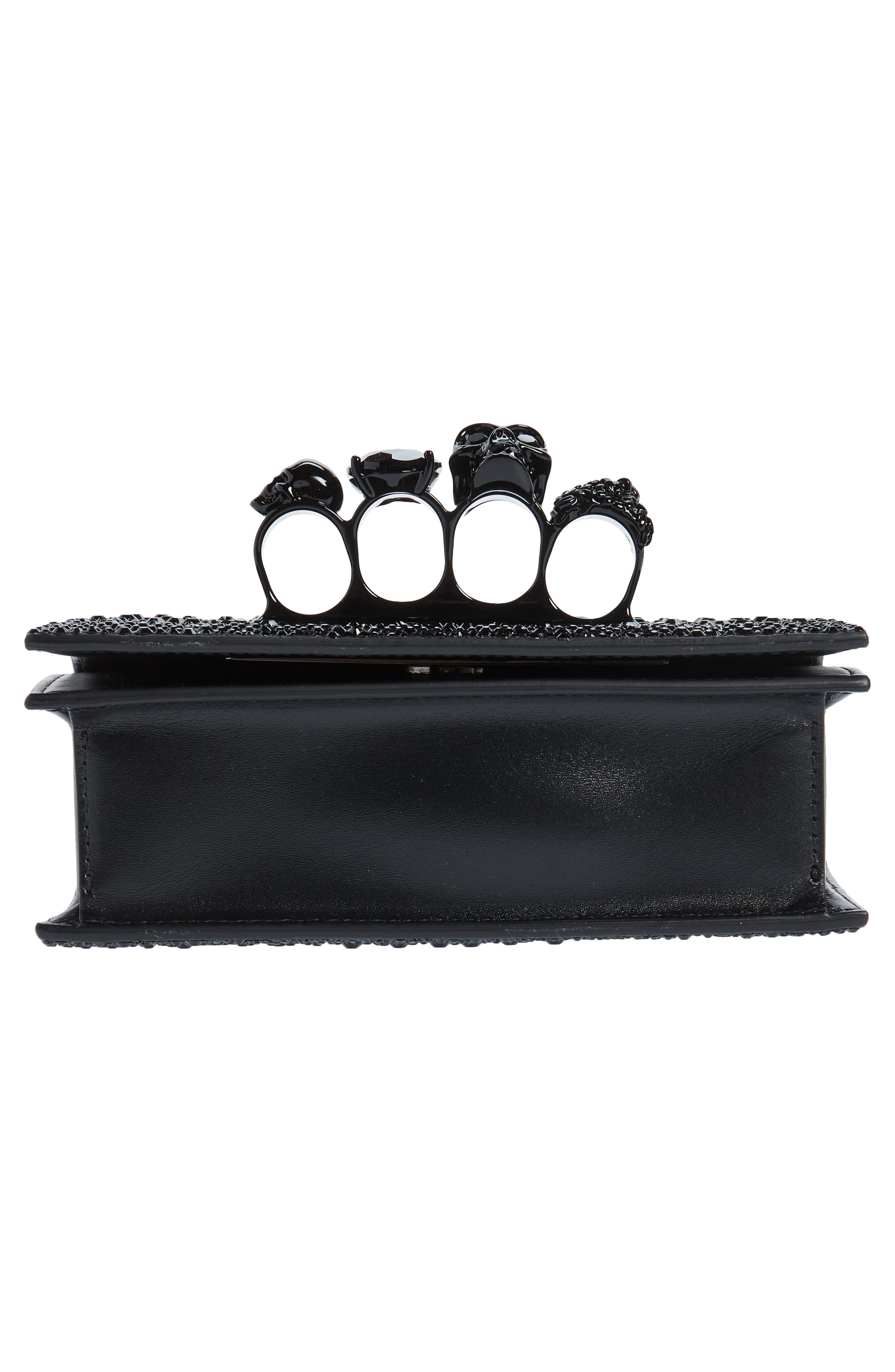 McQueen Mini Jeweled Crystal Embellished Satchel, Alternate, color, 