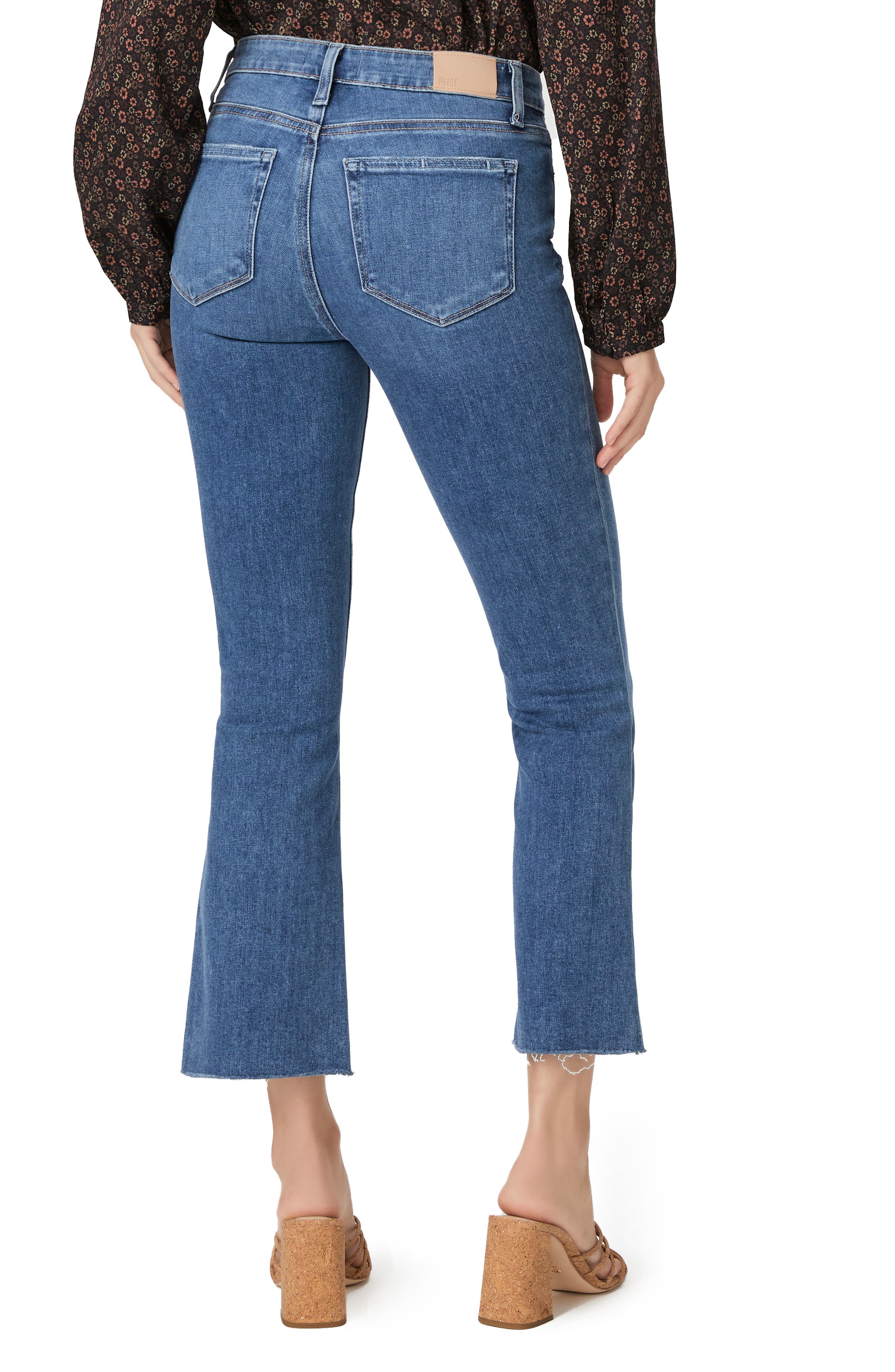 Colette Raw Hem Crop Flare Jeans - image 2
