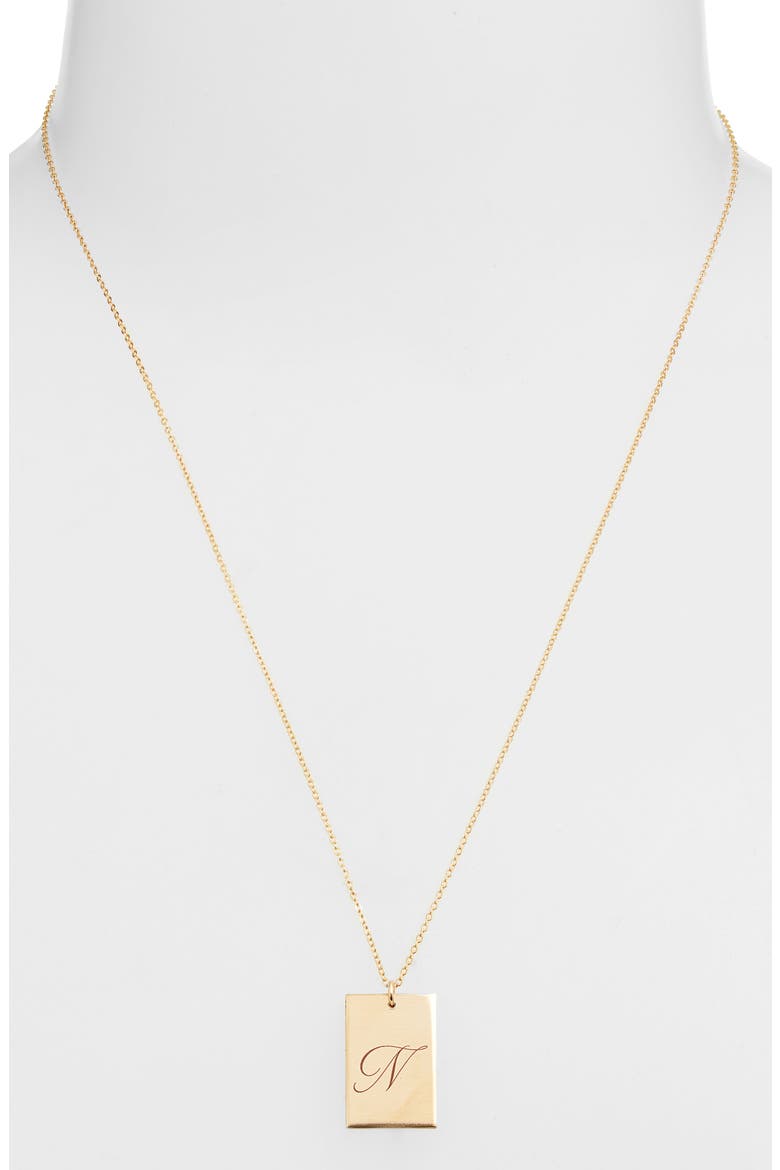 Stella Initial Pendant Necklace, Alternate, color, GOLD / N