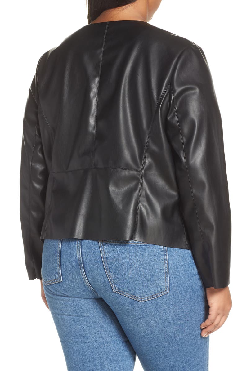Halogen<sup>®</sup> Drape Faux Leather Jacket, Alternate, color,