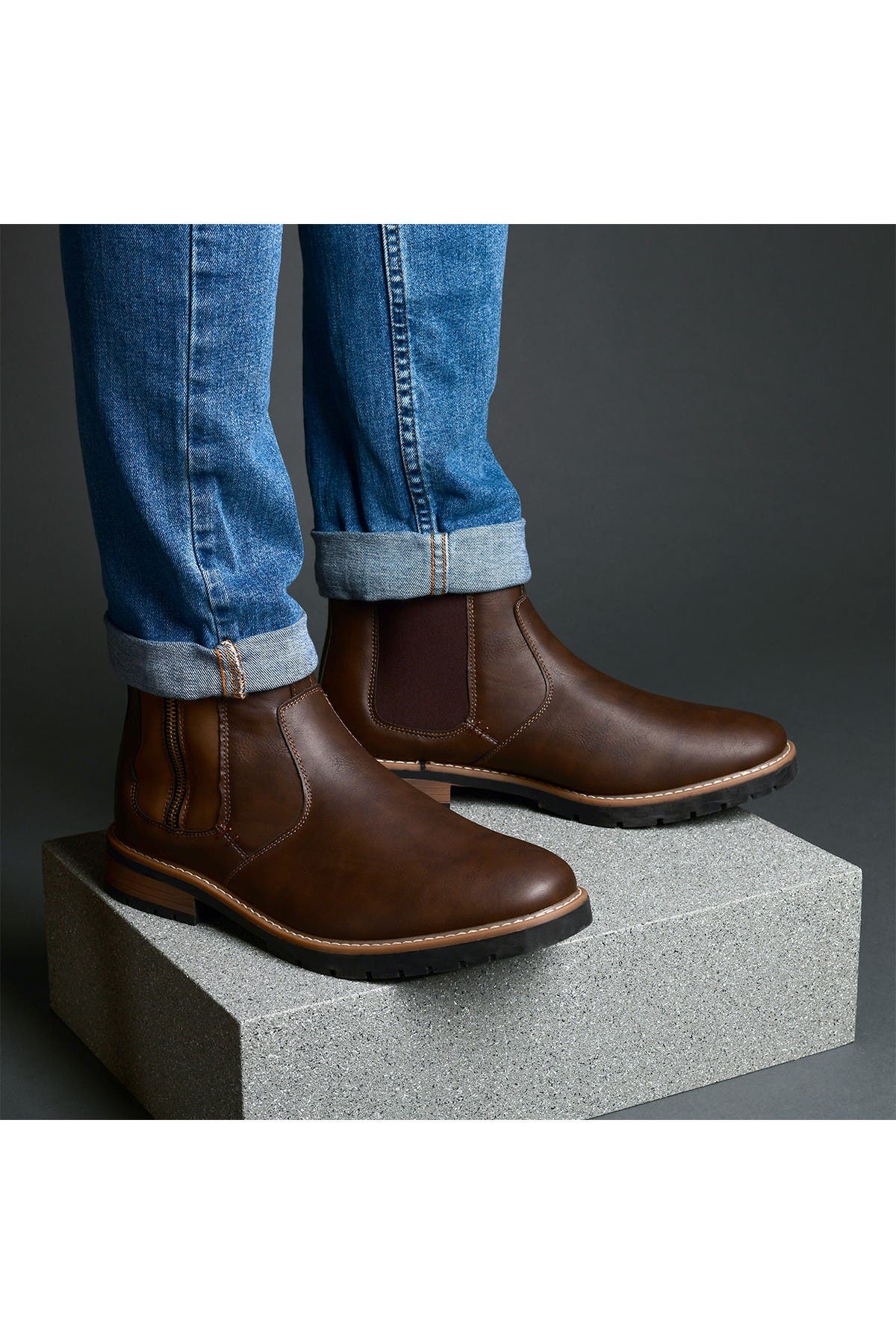 VANCE CO Pratt Chelsea Boot - Wide Width, Alternate, color, 