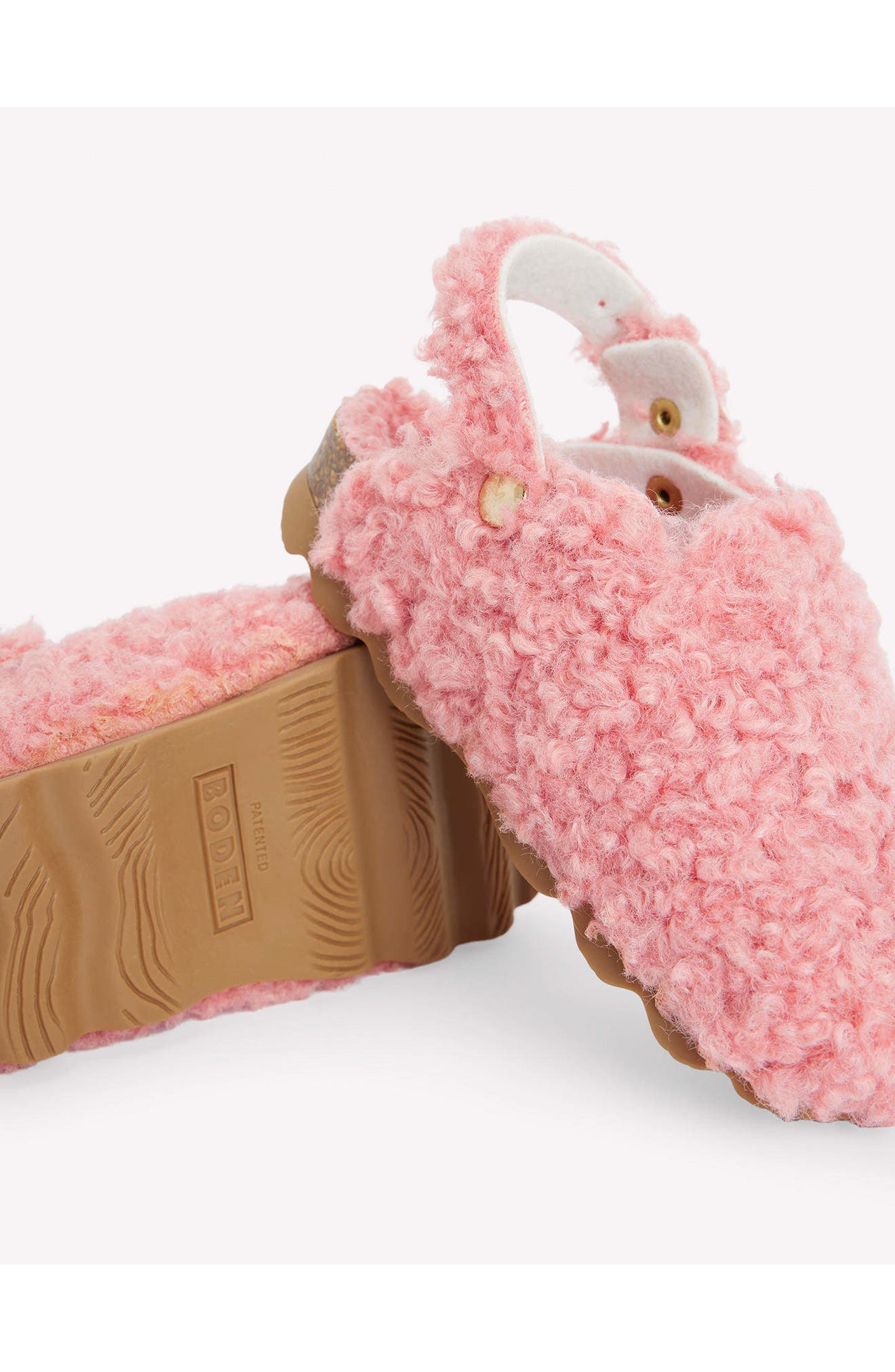 Kids' Cosy Borg Slipper, Alternate, color, PINK
