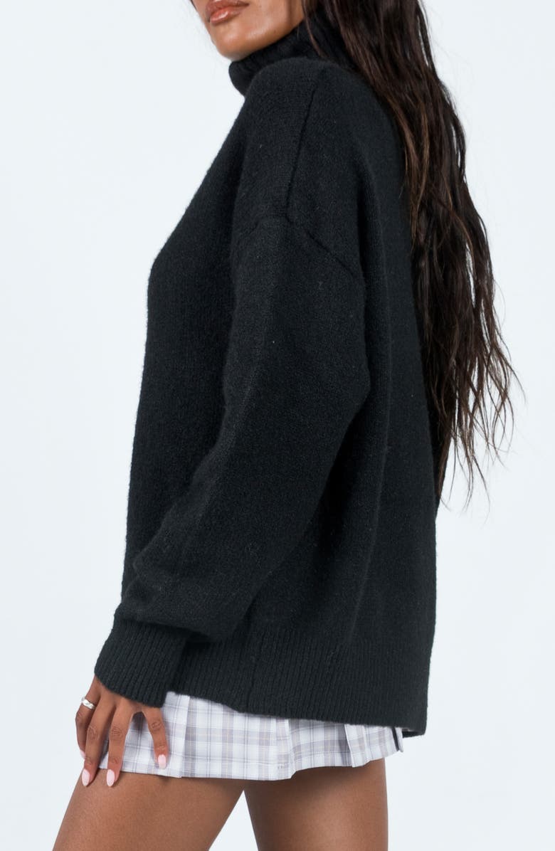 Princess Polly Oswin Turtleneck Sweater, Alternate, color, Black