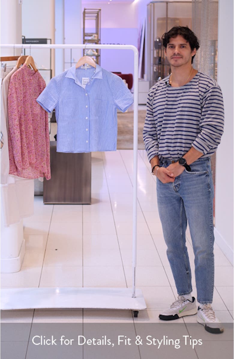 The Seaside Short Sleeve Linen & Cotton Button-Up Shirt, sales video thumbnail