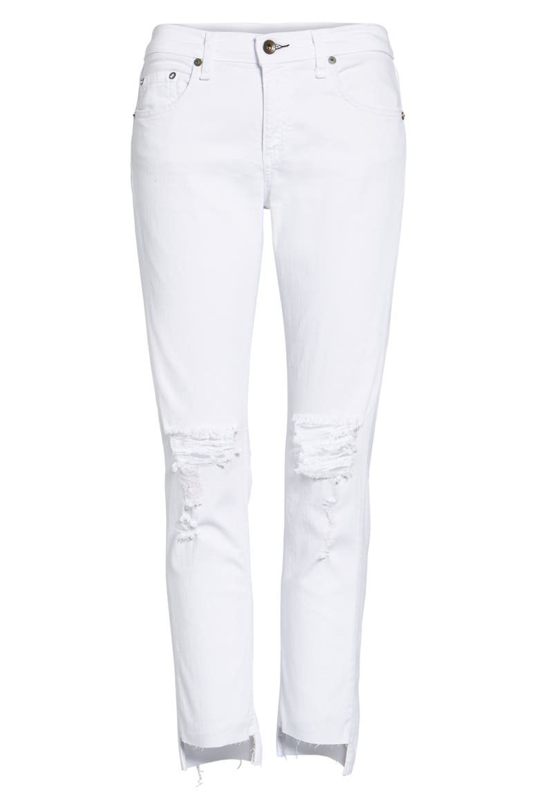 The Dre Capri Slim Boyfriend Jeans, Alternate, color, WHITE PROSPECTOR