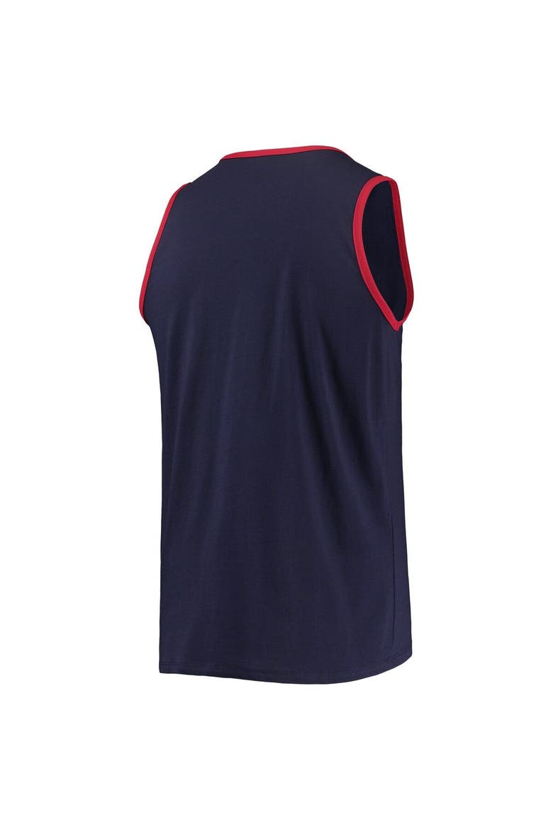 Men's '47 Navy New England Patriots Edge Super Rival Tank Top, Alternate, color, Navy