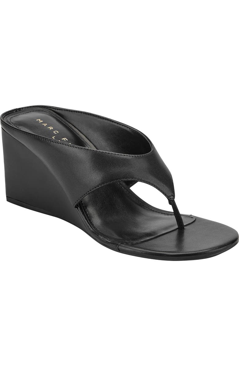 Marc Fisher LTD Udena Wedge Flip Flop, Main, color, Black
