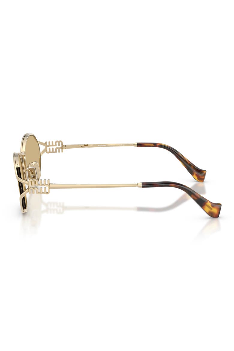 54mm Gradient Oval Sunglasses, Alternate, color, PALE GOLD / YELLOW