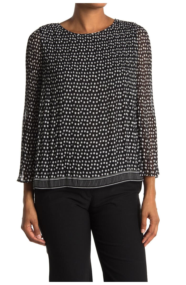 MAX STUDIO Pleated Yoke Georgette Blouse, Main, color,