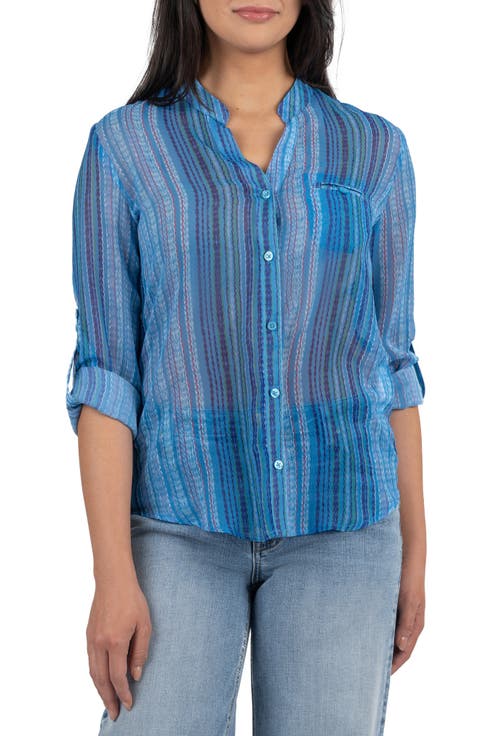 Jasmine Chiffon Button-Up Shirt