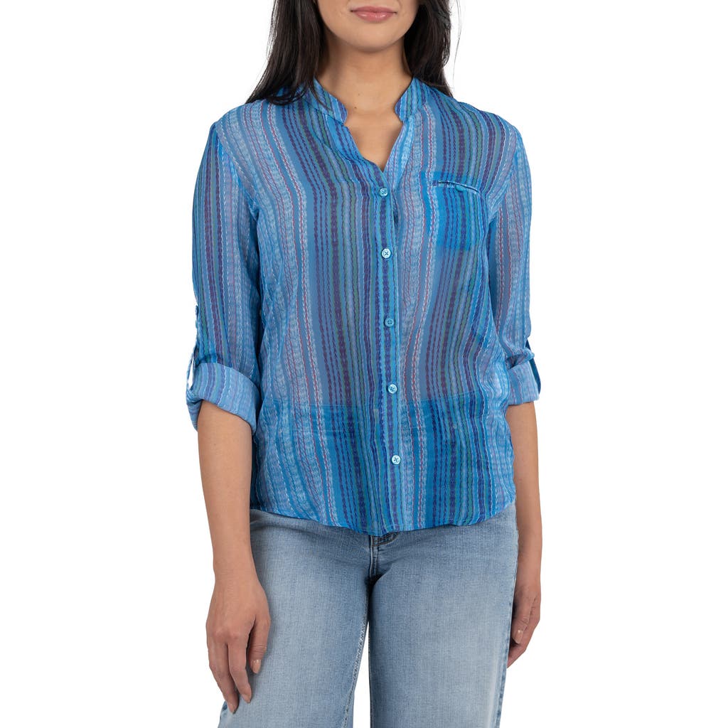KUT FROM THE KLOTH KUT FROM THE KLOTH JASMINE CHIFFON BUTTON-UP SHIRT
