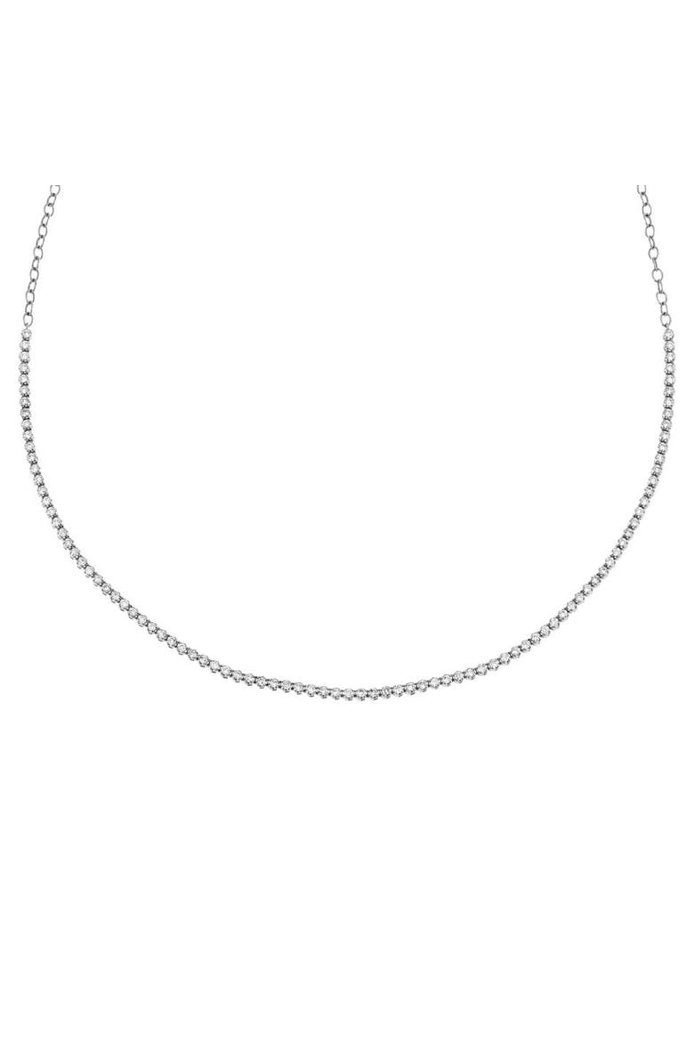 BY ADINA EDEN Thin Diamond Tennis Choker 14K, Main, color, 14K White Gold