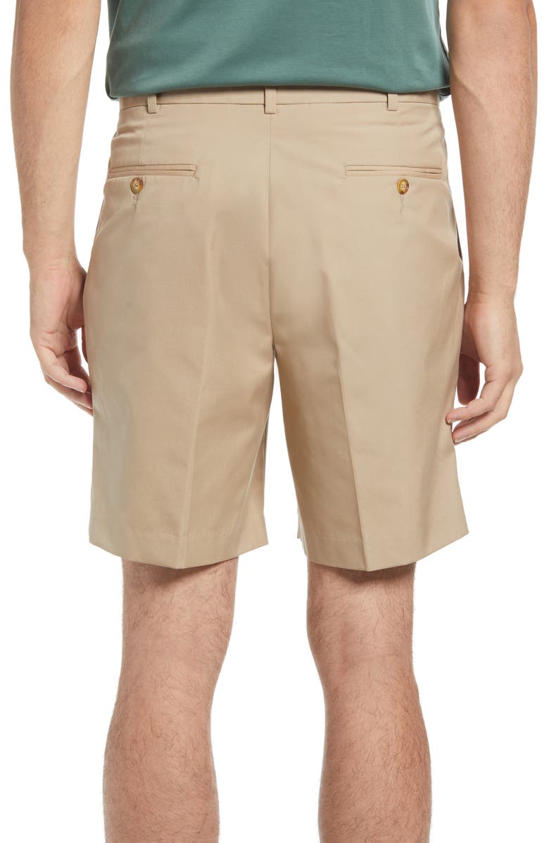 Berle Prime Pleated Poplin Shorts, Alternate, color, Tan