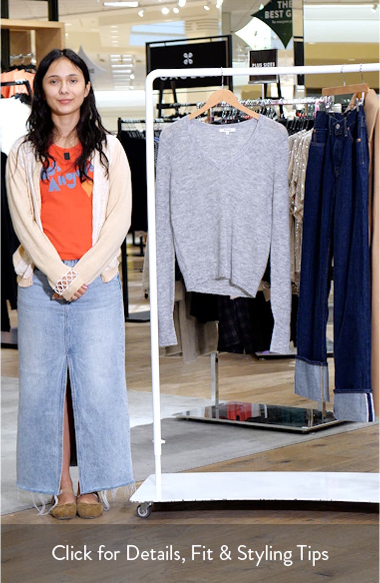 Deep V-Neck Alpaca Blend Sweater, sales video thumbnail