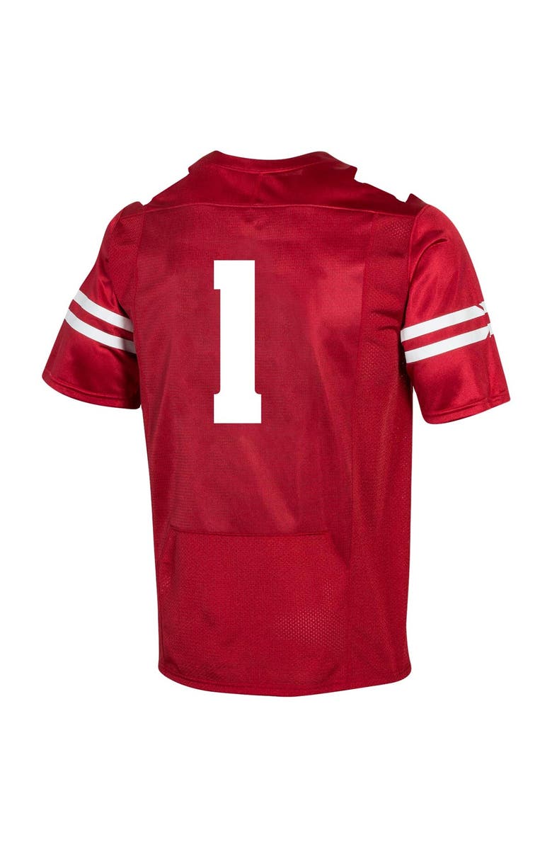 Under Armour Men's Under Armour #1 Red Wisconsin Badgers Replica Football Jersey, Alternate, color, 