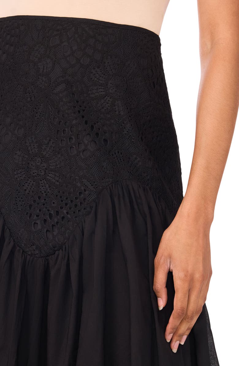 Parker The Jamie Lace Skirt, Alternate, color, Rich Black