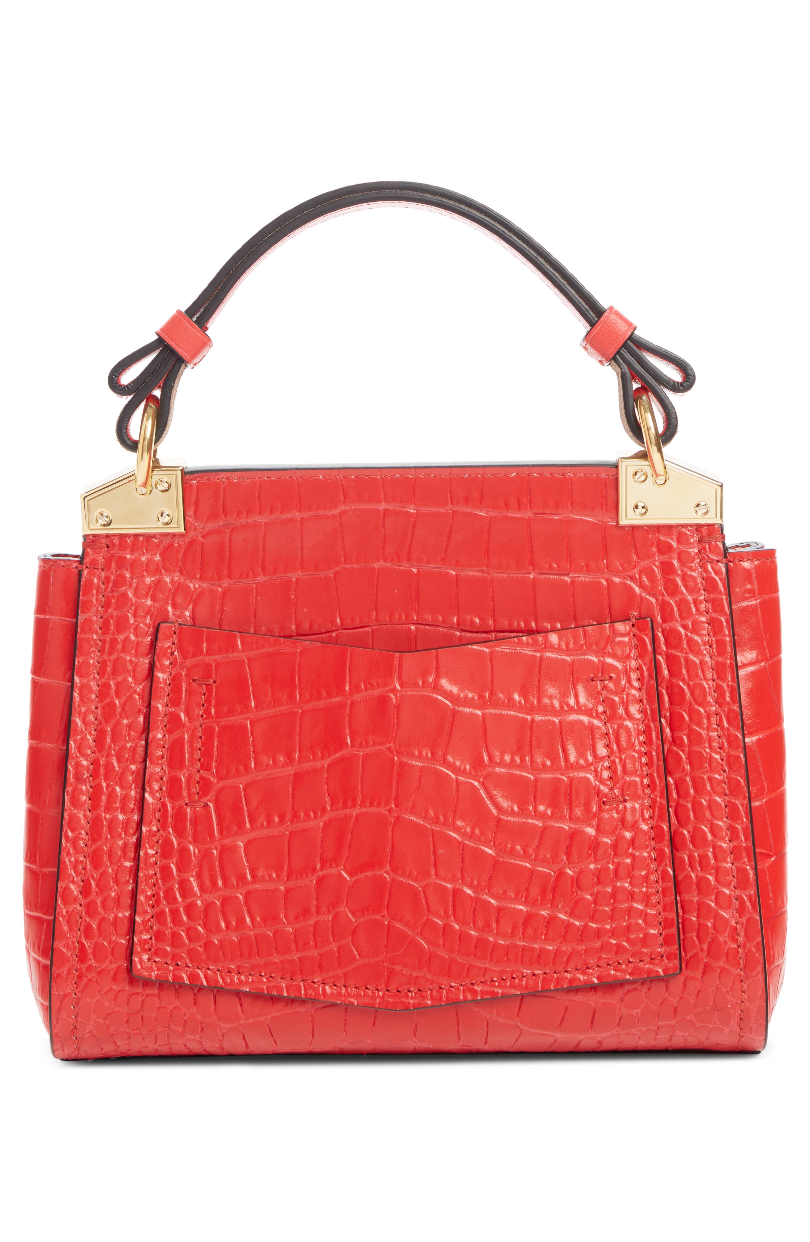 Givenchy Mini Mystic Croc Embossed Leather Satchel, Alternate, color, 
