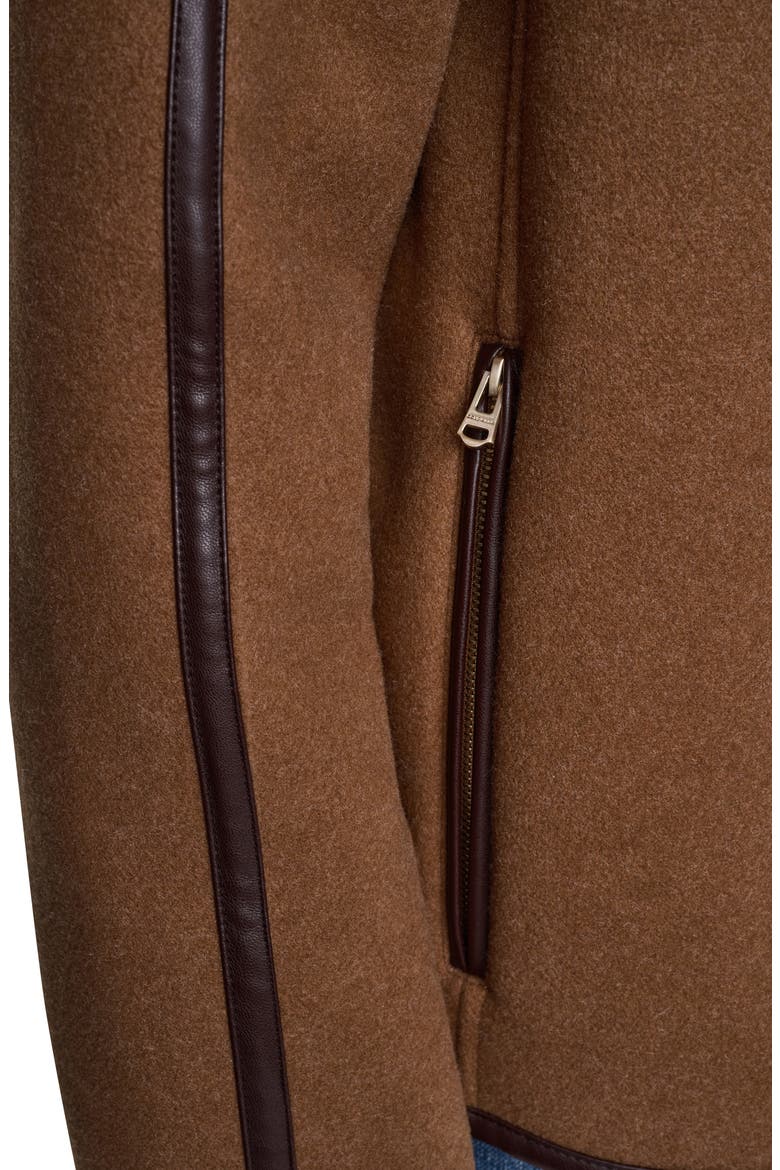 Faux Shearling Coat, Alternate, color, COGNAC