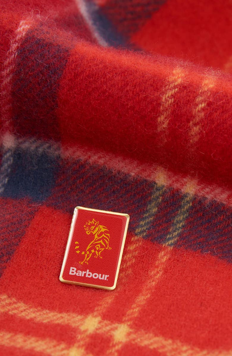 Barbour Tig Plaid Lambswool Scarf, Alternate, color,