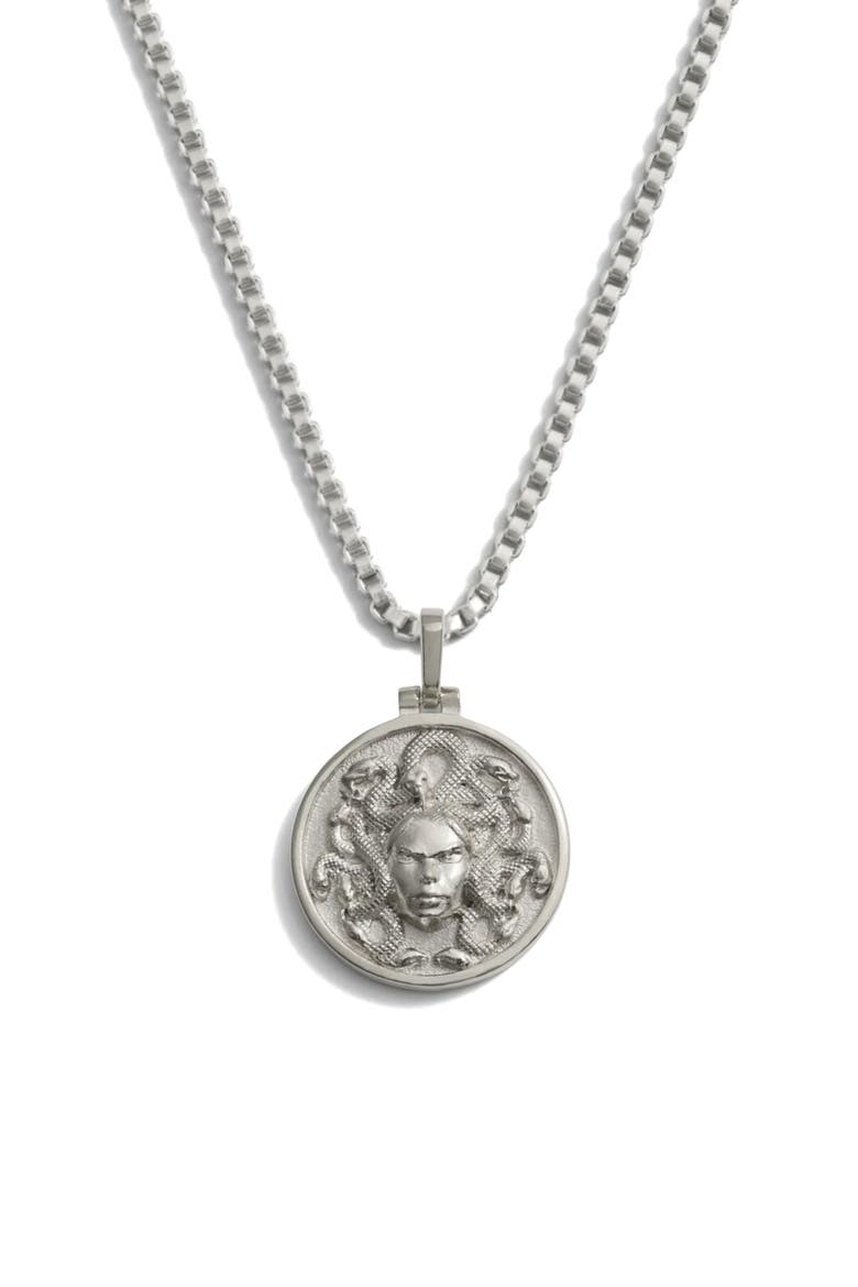 Mini Goddess Pendant Necklace, Main, color, 925 STERLING SILVER