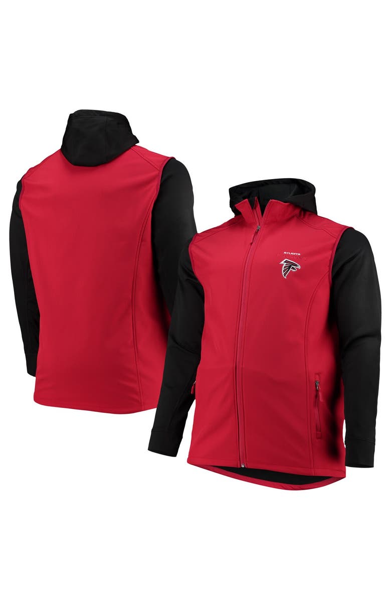 DUNBROOKE Men's Dunbrooke Red/Black Atlanta Falcons Big & Tall Alpha Full-Zip Hoodie Jacket, Main, color, Red
