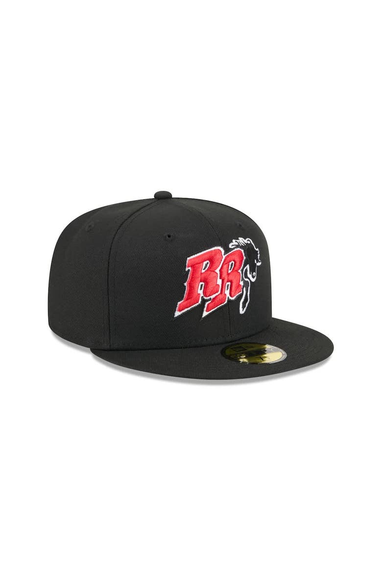 Men's New Era  Black Frisco RoughRiders Theme Nights 59FIFTY Fitted Hat, Alternate, color, Black