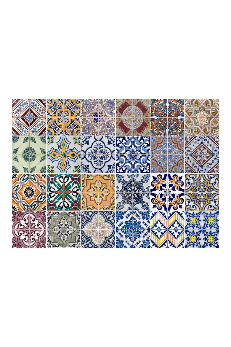 Azulejos Peel & Stick Vinyl Kitchen Panel, Main, color, MULTI-COLOR