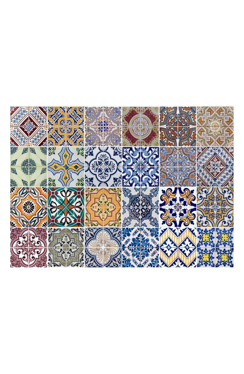 Wallpops Azulejos Peel & Stick Vinyl Kitchen Panel, Main, color,