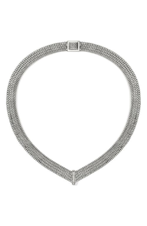 John Hardy Icon Link Pavé Diamond Necklace In Metallic