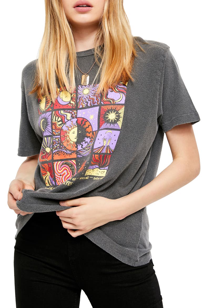 Open Your Eyes Tee, Main, color, DARK GREY