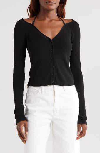 Good American Rib Off the Shoulder Top