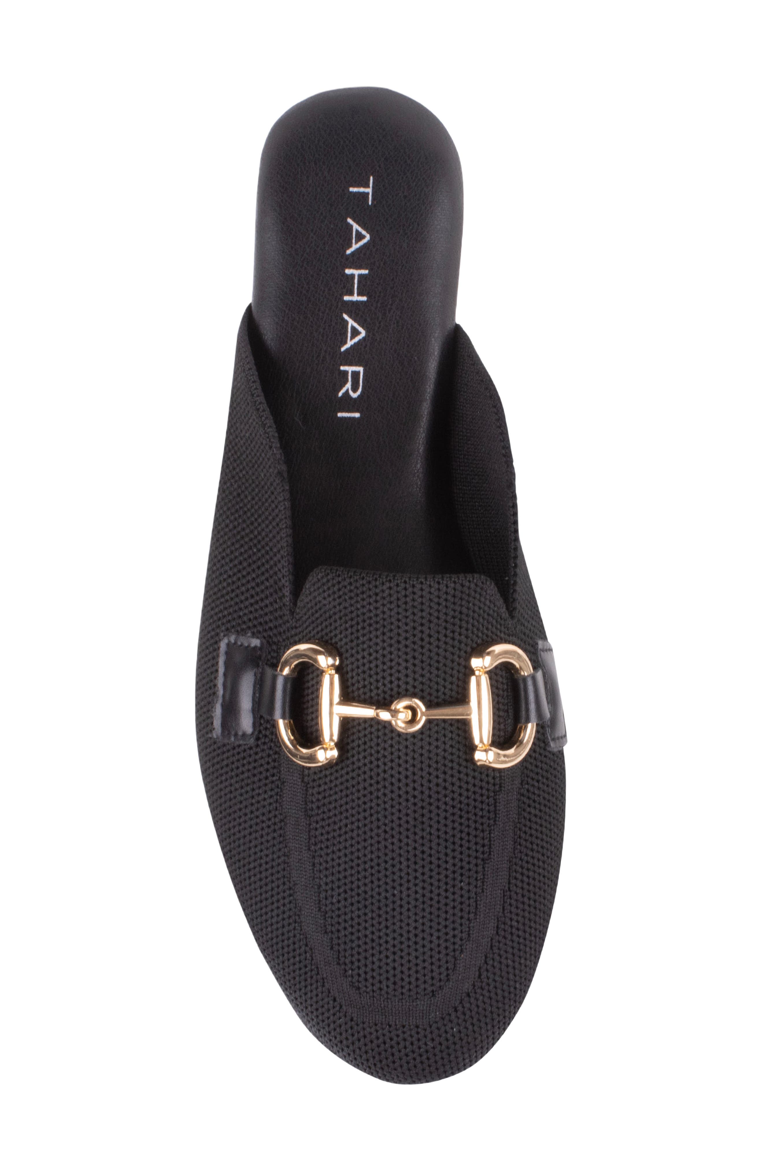 Augustine Bit Loafer Mule, Alternate, color, BLACK/GOLD